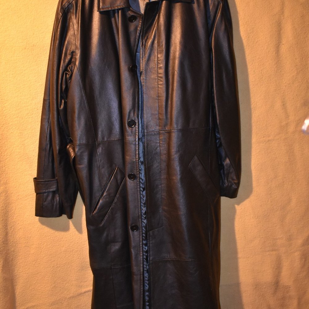 Leather coat